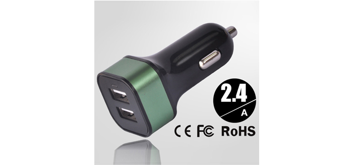 2.4A雙口塑膠車載充電器SN-143-04 2.4A雙口塑膠車載充電器SN-143-04