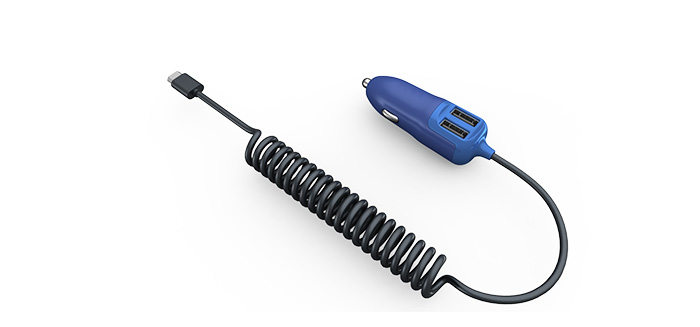 帶線車載充電器 帶線車充 4.8A 帶線車載充電器 帶線車充 4.8A